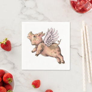 Schweine Fly Serviette