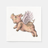 Schweine Fly Serviette (Vorderseite)