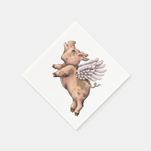 Schweine Fly Serviette (Ecke)