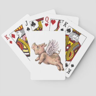 Schweine Fly Spielkarten