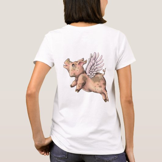 Schweine Fly T-Shirt (Rückseite)