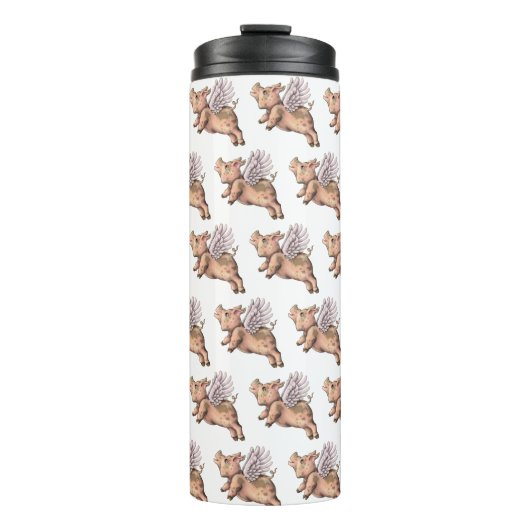 Schweine Fly Thermosbecher (Vorderseite)