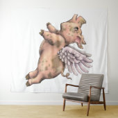 Schweine Fly Wandteppich (Beispiel (Horizontal))