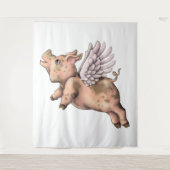 Schweine Fly Wandteppich (Vorderseite)