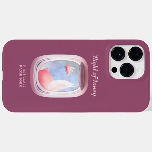 Schweine Flying Past Airplane Window Case-Mate iPhone Hülle (Rückseite (Horizontal))