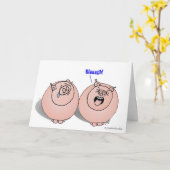 Schweine fühlen Blaaagh! Karte (Gelbe Blume)