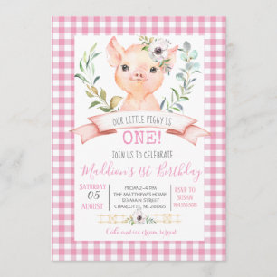 Schweine-Geburtstagsdusche Einladung