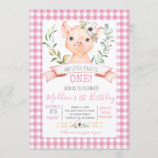 Schweine-Geburtstagsdusche Einladung