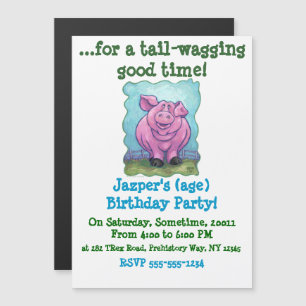 Schweine Geschenke & Accessoires Magneteinladung