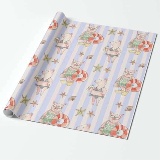 Schweine Geschenkpapier (Ungerollt)
