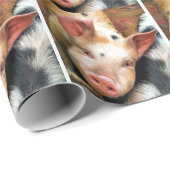 SCHWEINE GESCHENKPAPIER (Rolleneckpunkt)
