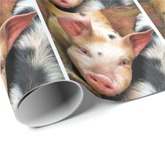 SCHWEINE GESCHENKPAPIER (Rolleneckpunkt)