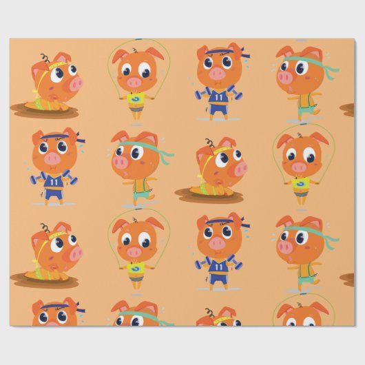 Schweine Geschenkpapier (Flach)