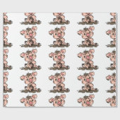 Schweine-Geschenkpapier Geschenkpapier (Flach)