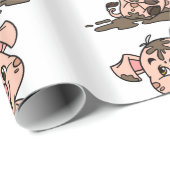 Schweine-Geschenkpapier Geschenkpapier (Rolleneckpunkt)