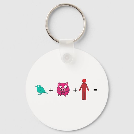 SCHWEINE Grippe Schlüsselanhänger (Vorderseite)