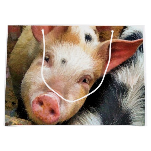 SCHWEINE GROßE GESCHENKTÜTE (Vorderseite)