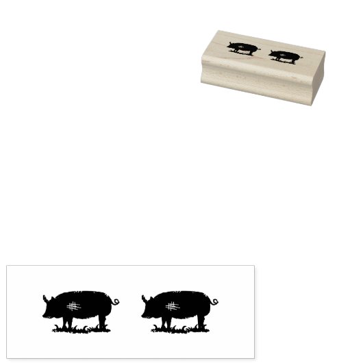 Schweine Gummistempel (Stempel)