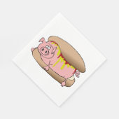 Schweine-Hotdog Serviette (Ecke)