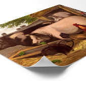 Schweine im Barnyard Poster (Ecke)
