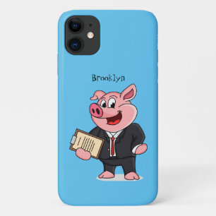 Schweine im geschäftlichen Anzug Cartoon Case-Mate iPhone Hülle