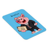 Schweine im geschäftlichen Anzug Cartoon Magnet (Rechte Seite)
