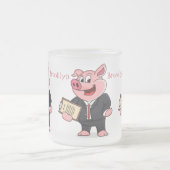 Schweine im geschäftlichen Anzug Cartoon Mattglastasse (Mittel)