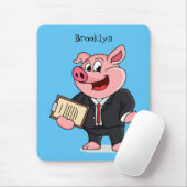 Schweine im geschäftlichen Anzug Cartoon Mousepad (Mit Mouse)