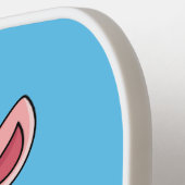 Schweine im geschäftlichen Anzug Cartoon Pickleball Schläger (Linke Seite)