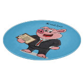 Schweine im geschäftlichen Anzug Cartoon Schneidebrett (Ecke)
