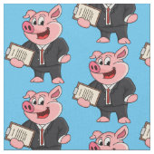 Schweine im geschäftlichen Anzug Cartoon Stoff (Nahaufnahme)
