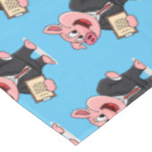 Schweine im geschäftlichen Anzug Cartoon Tischdecke (Schrägansicht)