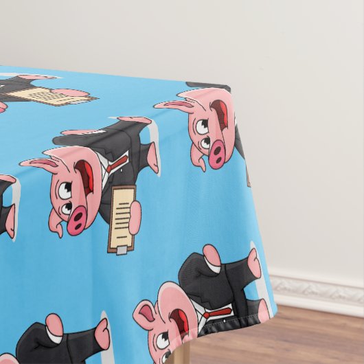 Schweine im geschäftlichen Anzug Cartoon Tischdecke (Beispiel)