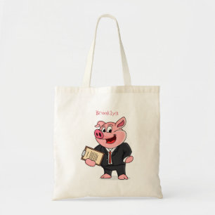 Schweine im geschäftlichen Anzug Cartoon Tragetasche
