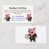 Schweine im geschäftlichen Anzug Cartoon Visitenkarte (Vorne/Hinten)