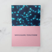 Schweine in Blanket Moon Night Liebe Romantische Karte (Innenseite)