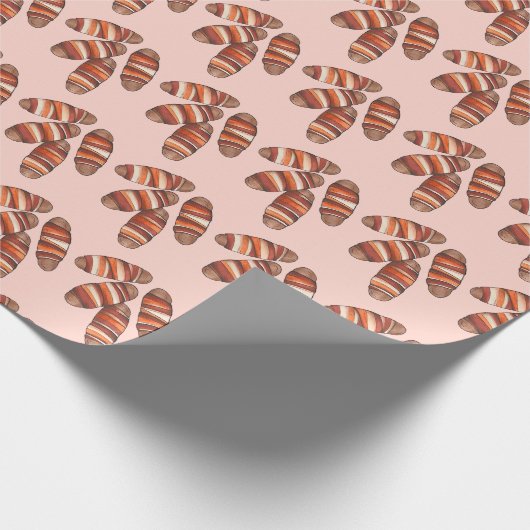 Schweine in Blankets Bacon Sausage UK British Food Geschenkpapier (Ecke)