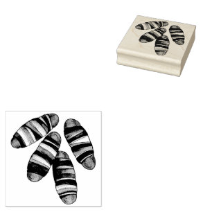 Schweine in Blankets Bacon Sausage UK British Food Gummistempel