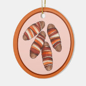 Schweine in Blankets Bacon Sausage UK British Food Keramik Ornament (Links)