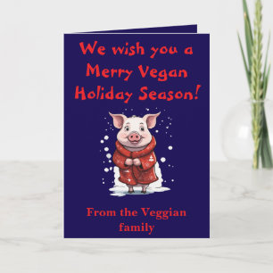 Schweine in Decken Süße Tierliebhaber Weihnachten  Karte