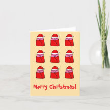 Schweine in Decken Weihnachtskarte