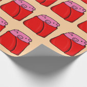 Schweine in Deckpapier Geschenkpapier (Ecke)
