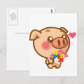 Schweine in der Liebe Postkarte (Vorne/Hinten)