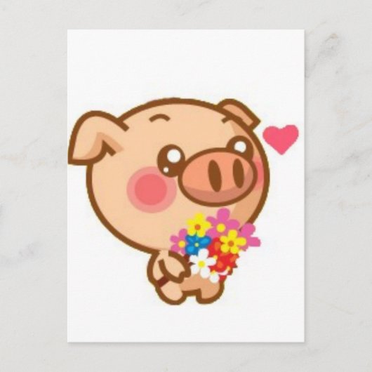 Schweine in der Liebe Postkarte (Vorderseite)
