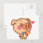 Schweine in der Liebe Postkarte (Vorne/Hinten)