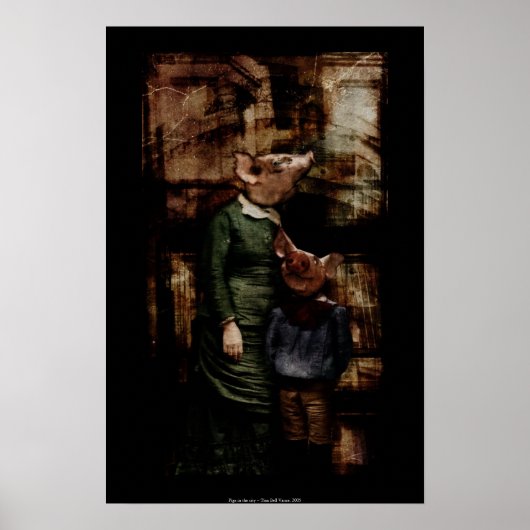 Schweine in der Stadt Poster (Vorne)