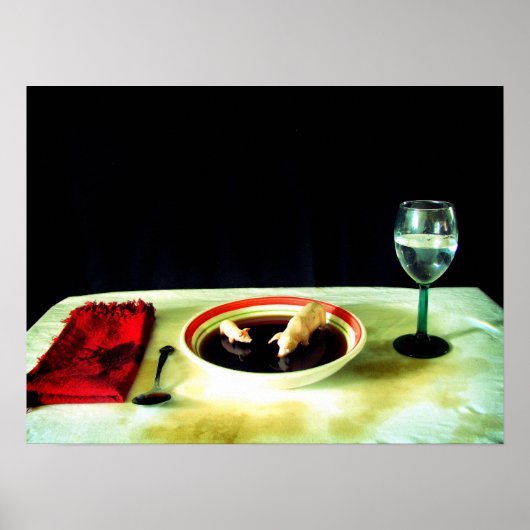 Schweine in der Suppe Poster (Vorne)