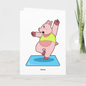 Schweine in der Yoga-Fitness Karte (Rückseite)