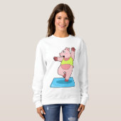 Schweine in der Yoga-Fitness Sweatshirt (Vorne ganz)