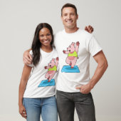 Schweine in der Yoga-Fitness T-Shirt (Unisex)